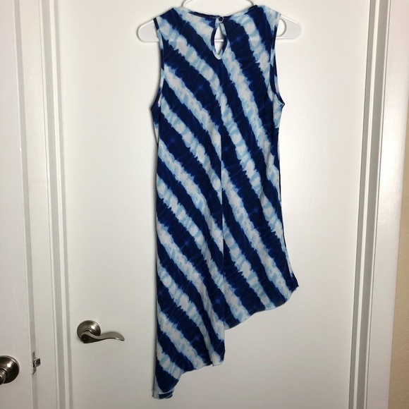 Soft Surroundings Blue Asymmetrical Tides Hemp Top Women Size S - Picture 4 of 6